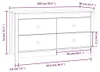 vidaXL Beistellschrank Weiß 100x40x54 cm Massivholz Kiefer Produktbild-Vorschau 8