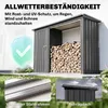 Outsunny 2-in-1 Kaminholzregal Außen verzinkter Stahl 235 x Produktbild-Vorschau 5
