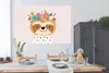 MuchoWow® Poster Faultier - Blumen - Tiere 180x120 cm - Produktbild-Vorschau 3