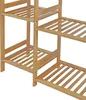 A close-up view of a wooden shelf unit. Anteprima dell’immagine prodotto