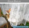 2 Stück Vorhang Weiß Spitze Blumen Stickerei Voile Produktbild-Vorschau 9