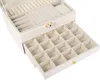 A white jewelry box with multiple compartments, some of which are open and visible. Podgląd zdjęcia produktu