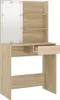vidaXL Coiffeuse avec LED Chêne Sonoma 74,5x40x141 cm Bois Voir les images du produit 9