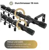 LOFT Doppelte Gardinenstange 19 mm Länge 120 cm Schwarz Produktbild-Vorschau 5