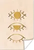 MuchoWow® Poster Boho - Augen - Gold - Abstrakt 40x60 cm - Produktbild-Vorschau 1