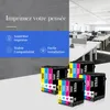 Ink cartridges in front of an office background. Produktbild-Vorschau
