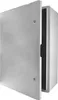 A gray metal electrical enclosure with its door slightly ajar, showing the interior. Anteprima dell’immagine prodotto