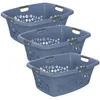 Rotho 3er-Set Wäschekorb 50L Flowers - Wäschesammler groß - Produktbild-Vorschau 1