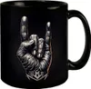 Heavy Metal Zeichen Tasse schwarz in Schwarz Produktbild-Vorschau 1