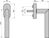 BASI - Fenstergriff - SET - 5x FG 310 - Edelstahl - L-Form Produktbild-Vorschau 3