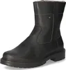 A black leather boot is shown against a white background. Voir les images du produit