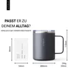 Thermobecher Edelstahl 350ml Henkel Kaffee Becher Produktbild-Vorschau 6