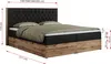 Boxspring s dřevěným dekorem a prošívaným čelem AMORE s Náhled obrázku produktu 6