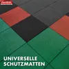 A close-up, angled view of interlocking floor mats in green, red, and black. Anteprima dell’immagine prodotto