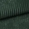 A close-up view of dark green corduroy fabric. Voir les images du produit