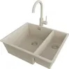 PRIMAGRAN Unterbauspüle Granit Beige 56x47cm, Spülbecken Produktbild-Vorschau 1