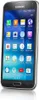 A Samsung smartphone is displayed against a white and light gray background, with its screen showing various app icons. Produktbild-Vorschau