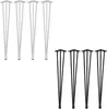 Two sets of hairpin legs, one white and one black, are displayed against a white background. Podgląd zdjęcia produktu