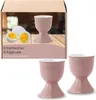 Set di 6 portauovo, Ø 5x7 cm, in ceramica rosa Anteprima dell’immagine prodotto 1