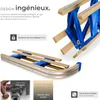 Luge en bois VIVIAN pliable avec dossier - marron Voir les images du produit 4