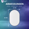 VBChome Oval Spiegel 80 x 40 cm Schwarz Produktbild-Vorschau 5