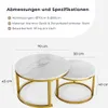 Home Heaven® Couchtisch Rund Marmor 2er Set – Runder Couch Produktbild-Vorschau 4