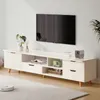 Komoda biela do obývačky s policami elegantný módny moderný Náhľad obrázku produktu 6