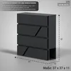 Pulverbeschichteter Briefkasten Anthrazit Edelstahl Produktbild-Vorschau 4