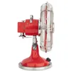A red retro-style table fan with a chrome grill and base, presented against a white background. Produktbild-Vorschau