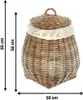 Kobolo Wäschekorb PEAR - Rattan grau H50 cm - Produktbild-Vorschau 2