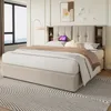OKWISH Lit Coffre 160x200 cm - Lit Double Capitonné avec Voir les images du produit 3