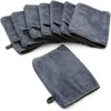 Set mit 8 weichen Mikrofaser-Waschlappen, 16 x 21 cm – Grau Produktbild-Vorschau 1