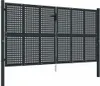 vidaXL Záhradná brána antracitová 300x150 cm oceľ Náhľad obrázku produktu 1