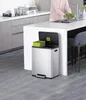 EKO - Ecocasa 2 Recycling Treteimer 36+24 Liter - Stainless Produktbild-Vorschau 6