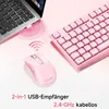 QWERTZ Kabelloses Tastatur Maus Set, Full Size 105-Tasten Produktbild-Vorschau 2