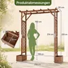 KOMFOTTEU, Arco di rose in legno con 2 fioriere, arco da Anteprima dell’immagine prodotto 7