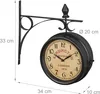 Zegar dworcowy dwustronny RD39586 czarny, 22 cm Podgląd zdjęcia produktu 4