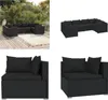vidaXL 6 tlg. Garten Lounge Set mit Kissen Poly Rattan Produktbild-Vorschau 1