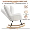 Ergonomické bílé houpací křeslo s podnožkou, pohodlné Náhled obrázku produktu 5
