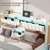Moonbite bed met opbergruimte, 160x200 cm, fluweel, beige, Productafbeelding-voorbeeld 3