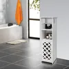 Badezimmerschrank Badschrank pp 3 Ablagen 78x22x22cm Weiß Produktbild-Vorschau 3
