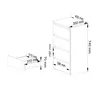 Kommode AKORD CL4 Weiß 40 cm 4 Schubladen Front Graphitgrau Produktbild-Vorschau 6