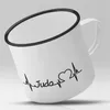 Huuraa Emaille Tasse Judo Geschenk Kaffeebecher Vintage Produktbild-Vorschau 2
