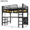A diagram of a black metal bunk bed with dimensions labeled in centimeters. Anteprima dell’immagine prodotto