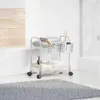 vidaXL Úložný vozík 2 police Transparent 37x28x43,5 cm Náhled obrázku produktu 3