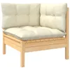 vidaXL 7-tlg. Garten-Lounge-Set mit Creme Kissen Massivholz Produktbild-Vorschau 8