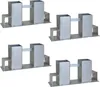 4er Set Holzstapelhilfe feuerverzinkter Stahl 34x10x15 cm Produktbild-Vorschau 1
