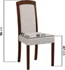 A single dining chair with dimensions indicated. Produktbild-Vorschau
