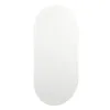 A white oval mirror on a white background. Produktbild-Vorschau