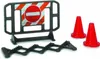 A set of toy construction site accessories including a barrier, traffic cones, and a connector piece. Náhľad obrázku produktu